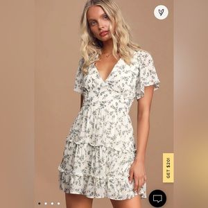 Lulus Floral Tiered Flowy Mini Dress